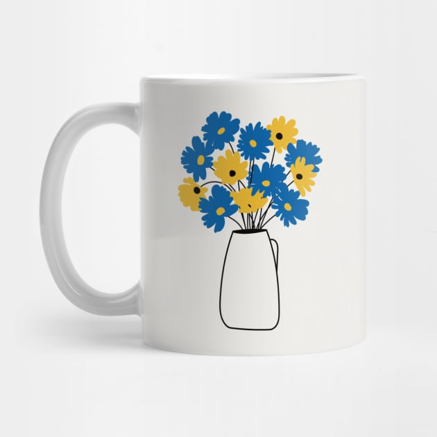 Blue and yellow flowers by CreativeSage